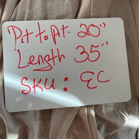 ASOS DESIGN linen mini tux dress with belt in stone sz 12 Large NWT - Picture 16 of 16